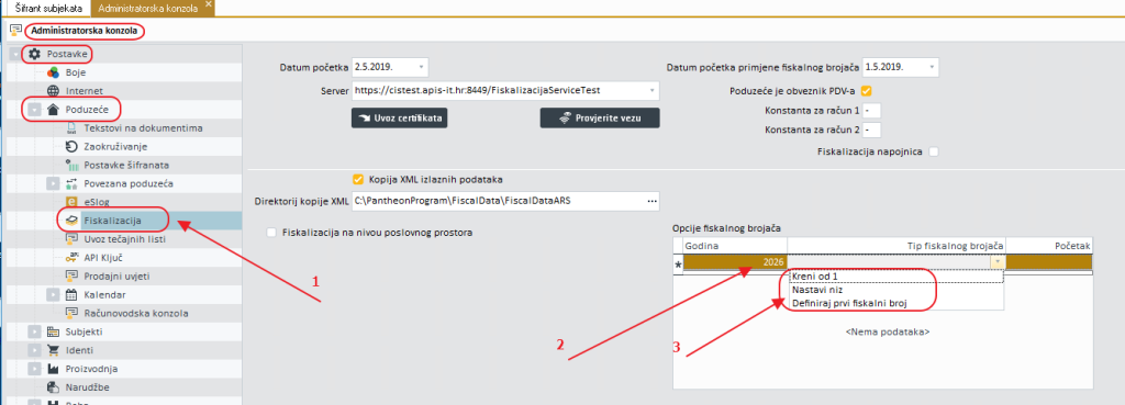 Ars Pantheon Fiskalizacija 2.0